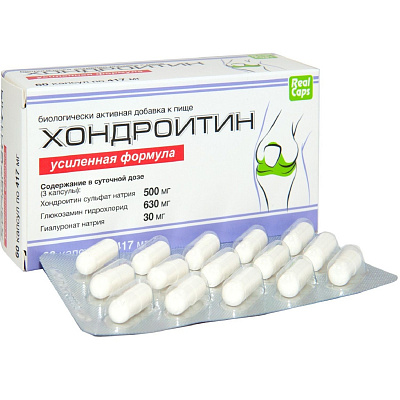 Хондроитин Усиленная формула для суставов и позвоночника 417 мг, 60 капсул