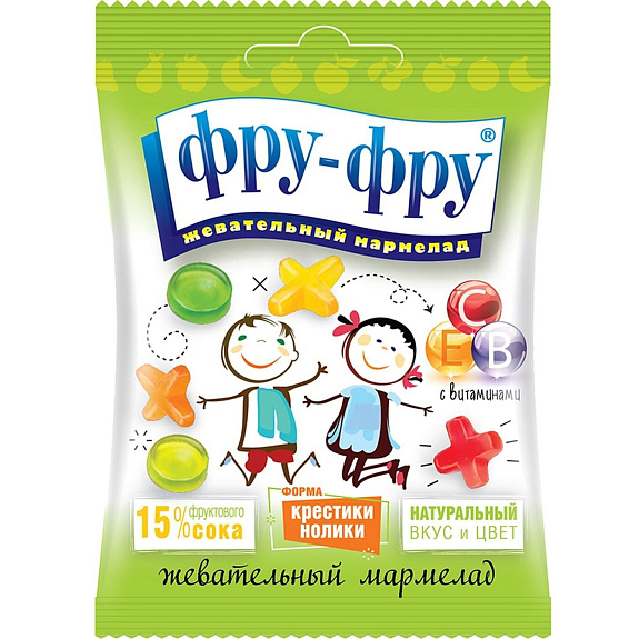 Жевательный мармелад Фру-Фру крестики-нолики, 30 г