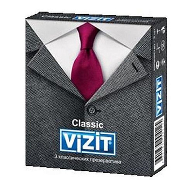 Презервативы classic классические Vizit, 3 шт