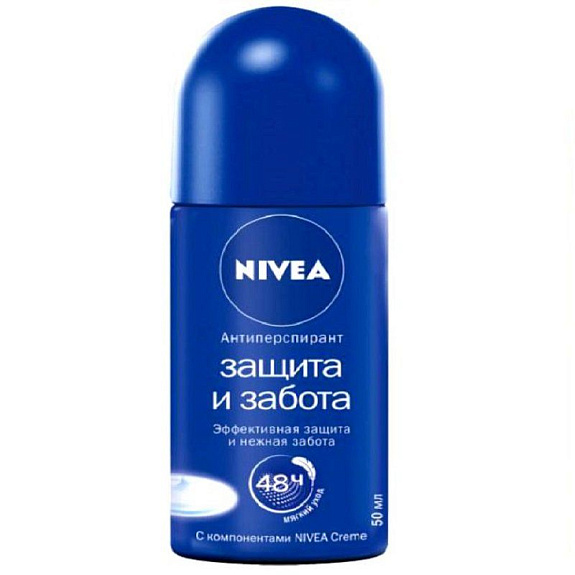 Дезодорант-антиперспирант шариковый защита и забота Nivea, 50 мл