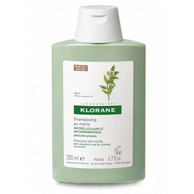 Шампунь с экстрактом мирта от жирной перхоти Klorane, 200 мл