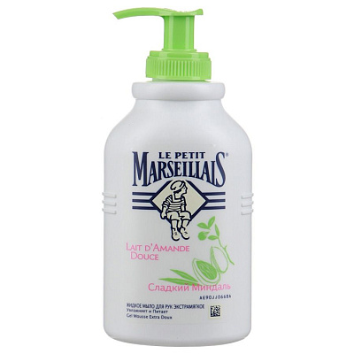 Жидкое мыло для рук сладкий миндаль Le Petit Marseillais, 300 мл