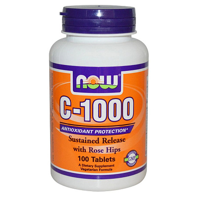 С-1000 натуральная антиоксидантная защита Now Foods, 100 таблеток
