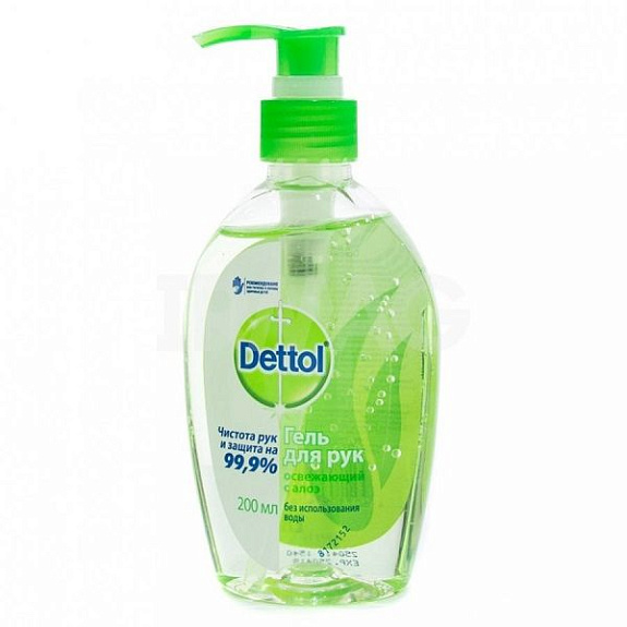 Антибактериальный гель для рук с алоэ Dettol, 200 мл