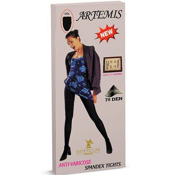 Колготки антиварикозные универсальные Artemis 70 DEN, черные