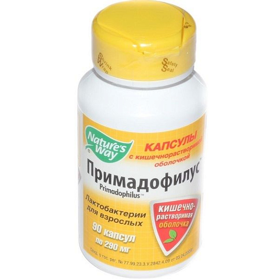 Лактобактерии для взрослых Primadophilus Nature`s Way 290 мг, 90 шт