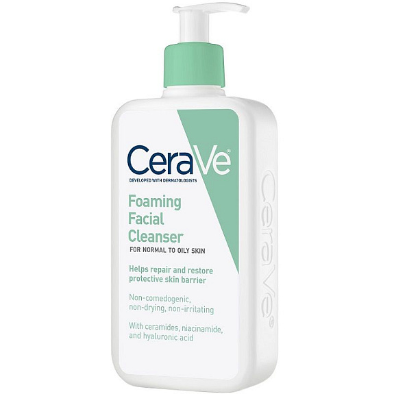 Очищающий гель для нормальной и жирной кожи Foaming Facial Cleanser CeraVe, 236 мл