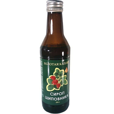 Сироп шиповника Золотая капля в качестве дополнительного источника витамина С, 250 мл