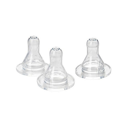 Соска силиконовая классическая медленный поток от 0 мес. Курносики, 3 шт