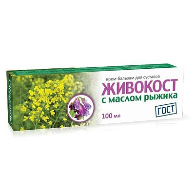 Крем-бальзам для суставов с маслом рыжика Живокост, 100 мл