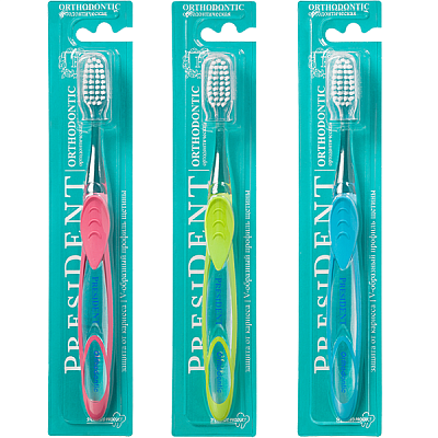 Ортодонтическая зубная щетка President Orthodontic