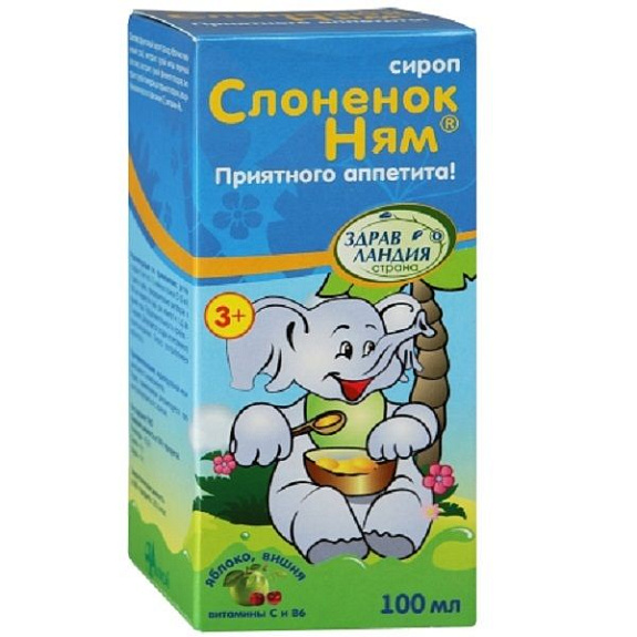 Сироп, повышающий аппетит Слоненок Ням Страна Здравландия, 100 мл