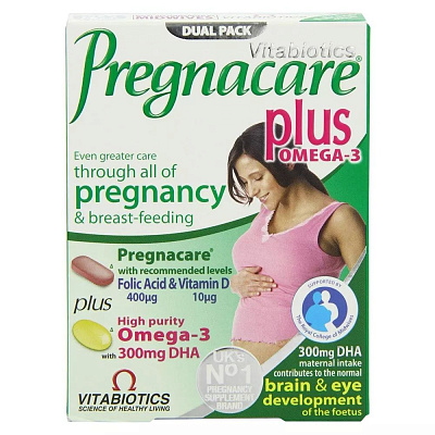 Витаминно-минеральный комплекс Pregnacare Plus Прегнакеа Плюс во время беременности и кормления грудью, 28 таб + 28 капс