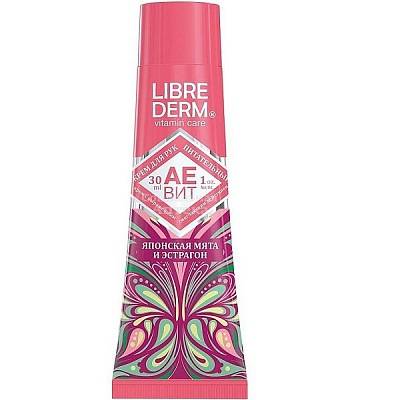 Питательный крем для рук Librederm Аевит Японская мята и эстрагон, 30 мл