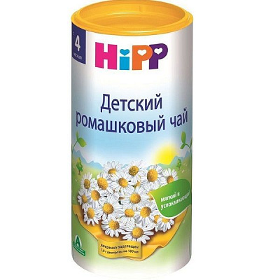 Детский гранулированный ромашковый чай Hipp с 4-х месяцев, 200 г