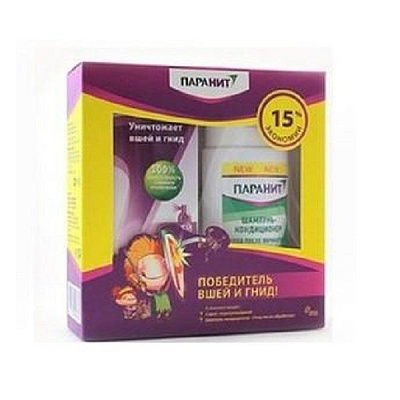 Набор Паранит педикулицидный, спрей 100 мл + шампунь Уход после обработки, 100 мл