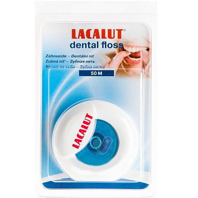 Зубная нить Lacalut Dental floss, 50 м
