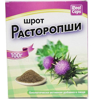 Шрот расторопши для защиты печени RealCaps, 100 г