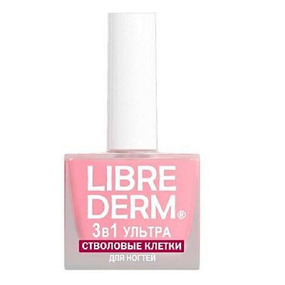 Средство по уходу за ногтями 3 в 1 ультра Librederm Стволовые клетки винограда, 10 мл
