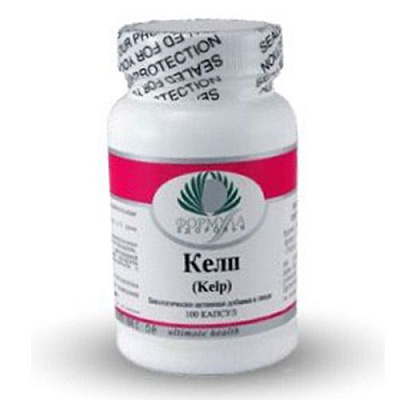 Келп, Восполняет дефицит йода, Альтера Холдинг, 100 капсул