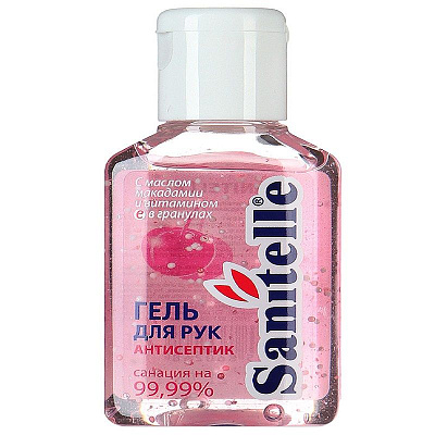 Гель для рук с витамином Е с маслом макадамии Sanitelle, 50 мл