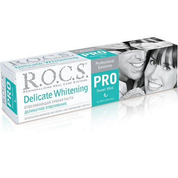 Зубная паста R.O.C.S. Pro Деликатное отбеливание сладкая мята, 135 г