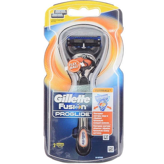 Бритва с 2 сменными кассетами Gillette Fusion ProGlide Flexball