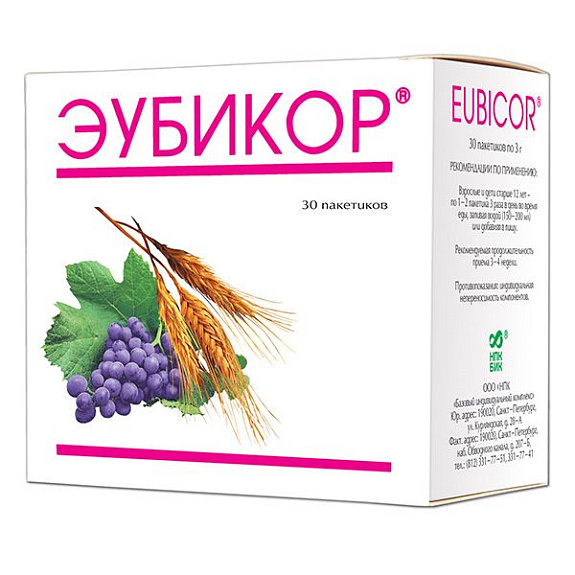 Эубикор Бережное восстановление микрофлоры кишечника НПК БИК, 3 г, 30 пакетиков