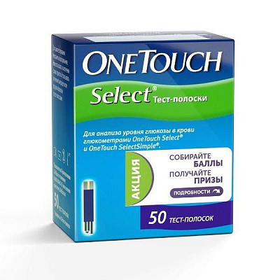 Тест-полоски select One Touch, 50 шт