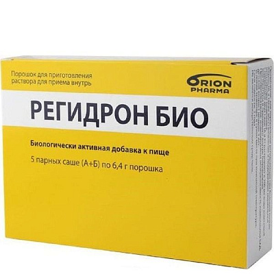 Регидрон Био для восстановления водно-электролитного баланса (А+Б) 6,4 г, 10 шт