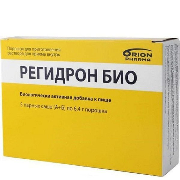 Регидрон Био для восстановления водно-электролитного баланса (А+Б) 6,4 г, 10 шт