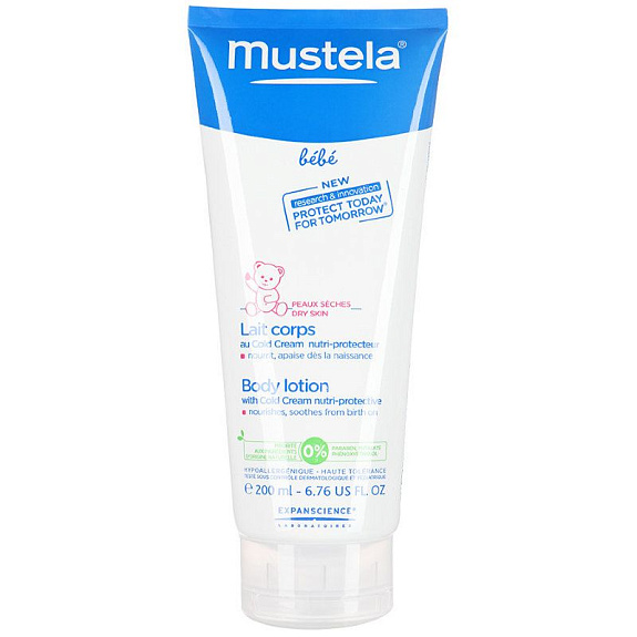 Молочко для тела защитное с кольд-кремом для детей всех возрастов Mustela, 200 мл