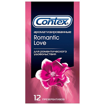 Презервативы Romantic Love ароматизированные для романтического удовольствия Contex, 12 шт