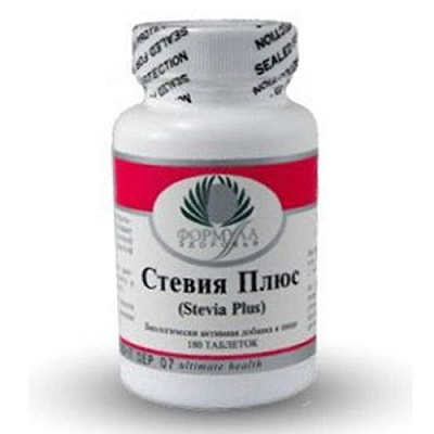 Стевия Плюс, Натуральный заменитель сахара, Альтера Холдинг, 28 мг, 180 таблеток