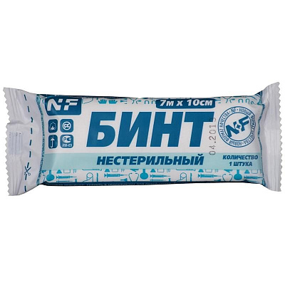 Бинт нестерильный 7м х 10см extra plus высокой плотности Ньюфарм, 1 шт