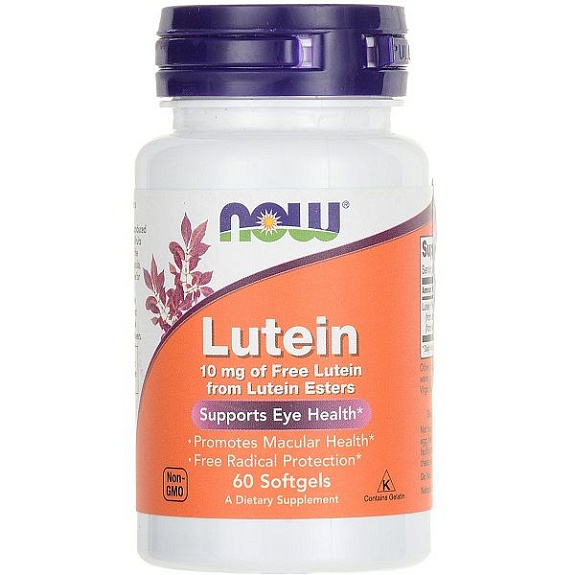 Lutein Esters NOW – Лютеин комплекс с черникой для глаз 10 мг, 60 шт