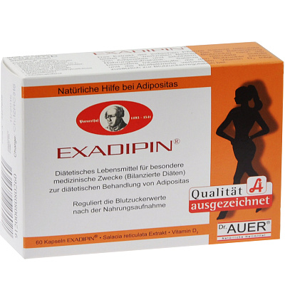 Exadipin Экзадипин для борьбы с избыточным весом 435 мг, 60 капсул