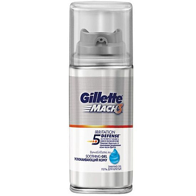 Гель для бритья mach 3 soothing успокаивающий кожу Gillette, 75 мл