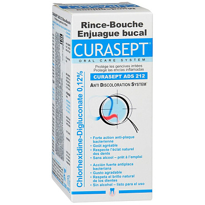 Жидкость для полоскания рта с хлоргексидином 0,12% Curasept, 200 мл