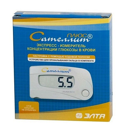 Глюкометр определение уровня глюкозы в сыворотке крови, Сателлит® плюс ПКГ-02.4