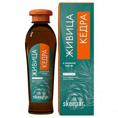 Живица кедра в льняном масле для массажа Скипар, 250 мл