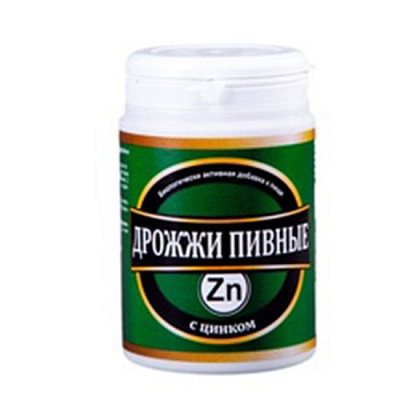 Дрожжи пивные с цинком Биотерра, 500 мг, 100 шт