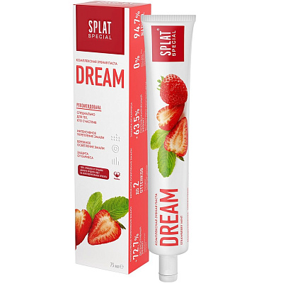 Комплексная зубная паста Splat Special Dream Клубника, 75 мл