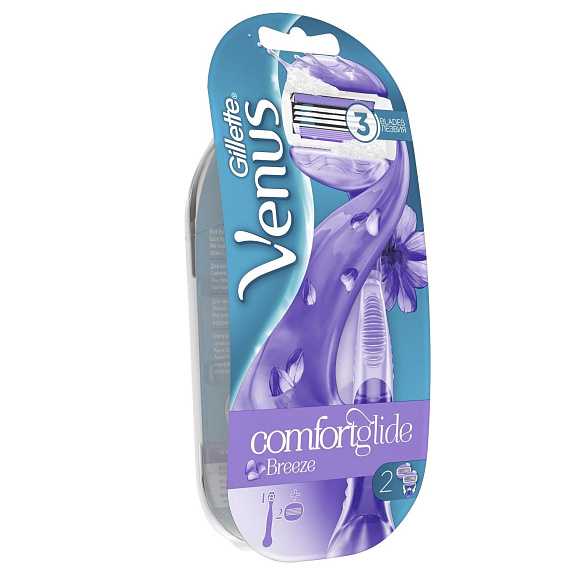 Бритва с 2 сменными кассетами Gillette Venus Breeze