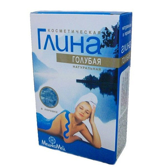 Глина голубая косметическая натуральная МедикоМед, 100 г