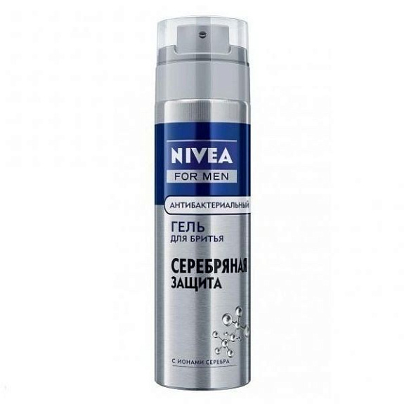 Гель для бритья серебряная защита Nivea for Men, 200 мл