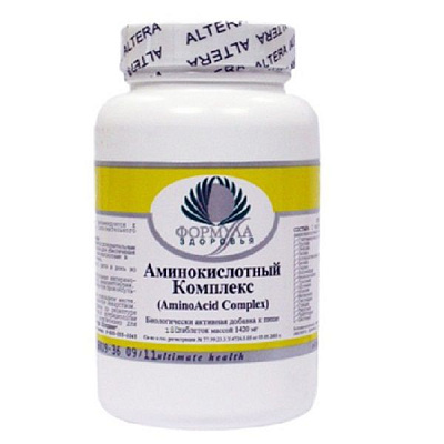 Аминокислотный Комплекс, Рост мышечной ткани, Альтера Холдинг, 1000 мг, 180 таблеток