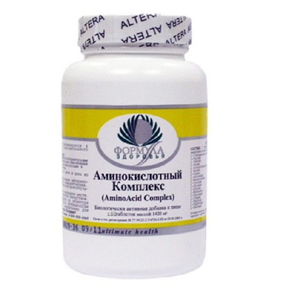 Аминокислотный Комплекс, Рост мышечной ткани, Альтера Холдинг, 1000 мг, 180 таблеток
