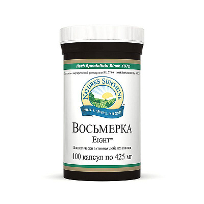 Восьмерка НСП, Улучшает здоровье при депрессиях, бессоннице, NSP, 425 мг, 100 капсул