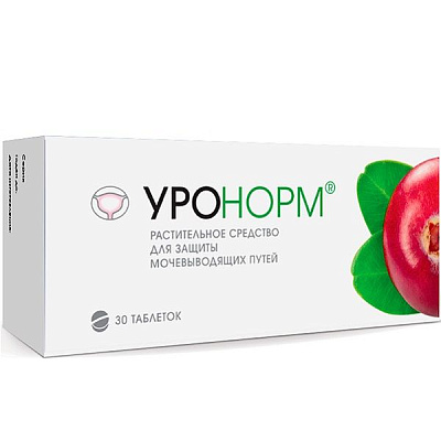 Растительное средство Уронорм для защиты мочевыводящих путей 678 мг, 30 шт